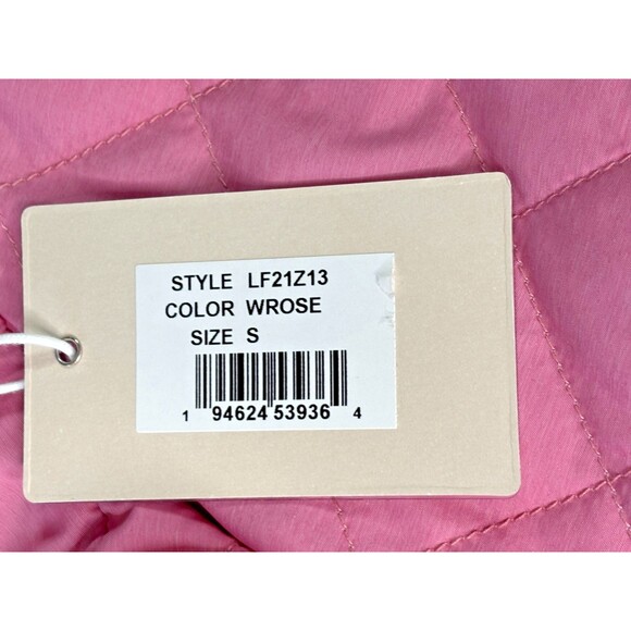 Peter Millar Golf Womens Addison Quilted Travel Full Zip Golf Vest Rose‎ SM NEW - Picture 2 of 16